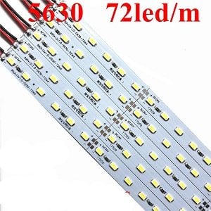 24 Volt 5630 Ledli Led Bar Alüminyum Çubuk 72 Ledli Beyaz